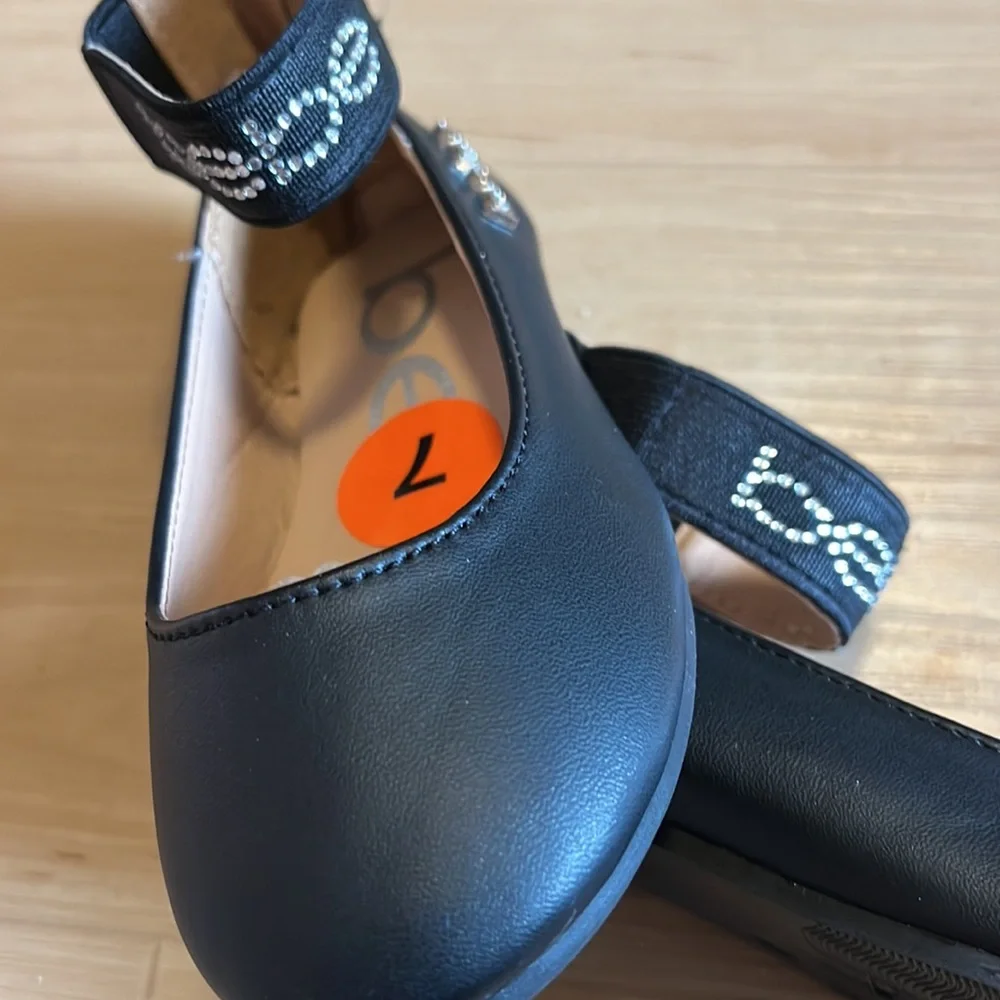 BEBE LITTLE GIRLS BALLET FLAT MARY JANE DRESS SHOE SIZE 7